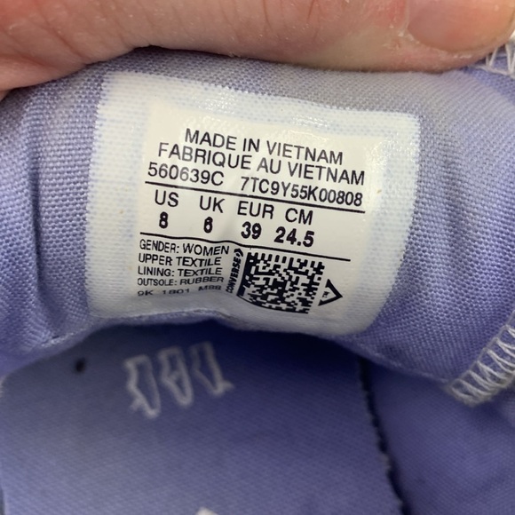 Converse All Star Low Profile Sneakers Size 8 Light gray White Lace up EUC - Picture 8 of 14